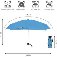 Paraguas Compacto y Ligero Diseño Mini para Viajes Parasol Portátil para Lluvia y Sol - details 7