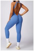 Ropa de yoga de una pieza con diseño de melocotón sin mangas, secado rápido, perfecta para pilates y fiess Fabricado en China - details 8