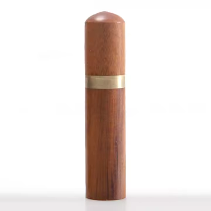 Contenedor de almacenamiento de agujas de alta calidad, barril de cuero, herramienta de artesanía, botella de agujas, costura, Sándalo, marrón - 1