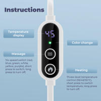 Máscara de ojos con calefacción eléctrica para dormir, compresa caliente por infrarrojos lejanos, masajeador de ojos con vibración, terapia de calor, mascarilla para dormir, alivia los ojos secos - details 6