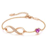 Pulsera de plata S925 con zirconia cúbica Diseño infinito y corazón Regalo perfecto para mujeres y madres - details 4
