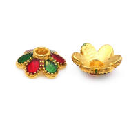 Tapetes de Flores de Brasso Dorado 18K 30PCS Accesorios de Joyería DIY de Alta Calidad - details 10
