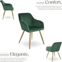 Sillas de Comedor Ergonómicas y Versátiles Juego de Sillas Tapizadas en Terciopelo - details 36