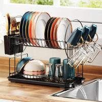 Estante de Secado de Platos de Dos Pisos Tamaño Pequeño para Cocina de Counter - details 0