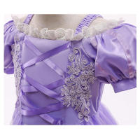 Disfraz de princesa Aurora Rapunzel para niña, disfraz elegante de tul para Navidad y Halloween, cumpleaños - details 4