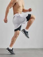 Pantalones cortos multibolsillos para hombre, ropa deportiva de doble capa, informal, forrado, entrenamiento en la playa, modelo nuevo 2024 - details 2