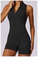Monos deportivos sin mangas V Back Scrunch Traje de yoga de una pieza con cremallera - details 41