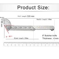 Cuchillo De Cocina De Acero Inoxidable Resistente Para Corte De Carne Y Pescado Hoja Forjada Con Patrón De Láser Herramienta Chef Profesional Para Cocina Y Preparación De Alimentos - details 5