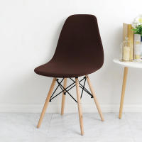 Funda de silla de concha de Color sólido, fundas elásticas baratas para sillas con respaldo corto, fundas de asiento de comedor impresas para el hogar, Bar, Hotel, fiesta y banquete - details 5