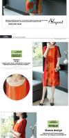 Vestido de Moda de Verano Casual para Mujeres Mayores Cintura Alta, Mangas Cortas, Estilo Suelto - details 2