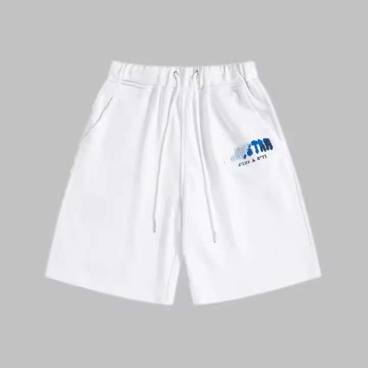 Conjunto Casual para Hombres Estilo Arco Iris Gradual Letra de Cabeza de Tigre Pantalones Cortos - 1