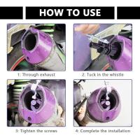Paquete de 2 silbatos, tubo de silbato, silenciador de sonido turbo, válvula de descarga del tubo de escape de aluminio, pieza de repuesto para tipo universal - details 1