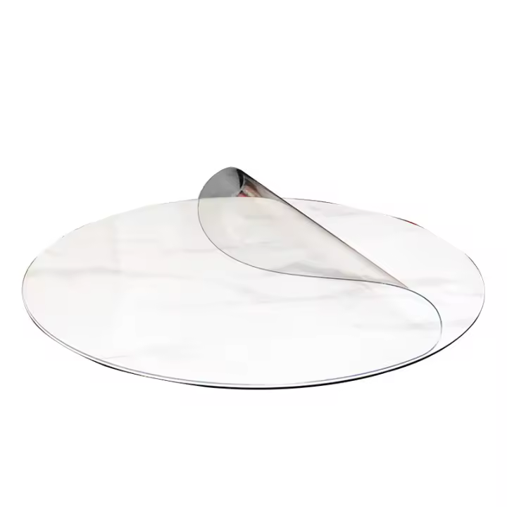 mantel redondo transparente, impermeable, ignífugo, resistente al aceite, mantel de vidrio suave - 1