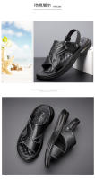 Sandalias de hombre de verano, nuevos zapatos de playa de cuero, zapatillas frescas, suela suave, sandalias de hombre de tendencia, un zapato dos usos, zapatos de hombre. - details 10