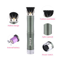 Kemei-cortadora de pelo eléctrica profesional D8 para hombre, afeitadora de peluquero, máquina de corte de pelo de 0mm, cuerpo de bambú inalámbrico - details 3