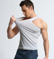 Caumanl-ropa interior de algodón para hombre, camiseta sin mangas de alta calidad para culturismo, Chaleco Ajustado sin mangas, talla CN - details 9
