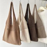 2025 Bolso de punto hueco para mujer, bolso tejido con dopamina, bolso de un solo hombro moderno y versátil, bolso de mano, Navidad - details 11