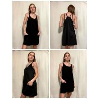 Camisón de Estilo Primavera-Verano para Mujeres en Casa Doble Uso de Seda y Lácteo Bolsillos - details 4