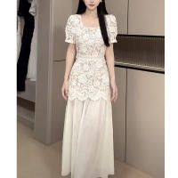 Vestido Elegante de Encaje Largo de Verano 2025 Lujo Ligero Niche para Mujeres - details 3