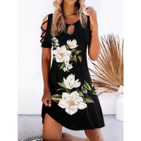 vestido estampado de verano para mujer vestidos de manga corta - details 3