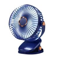 Ventilador de clip de 6 pulgadas enchufable USB recargable fuerte energía eólica mini ventilador de oficina de escritorio portátil silencioso, azul - details 0