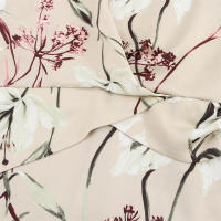 OUWU- Vestido Midi De Satén Con Estampado Floral Para Mujer De, Escote En V, Mangas Cortas, Detalles Plisados, Abertura En La Espalda, Cremallera Invisible, Vestido De Primavera Y Verano, Nueva Falda Elegante Informal - details 9