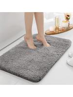 Alfombrilla de baño antideslizante con absorción de agua, alfombra de baño engrosada, alfombra de pelo largo, alfombra de baño duradera lavable a máquina - details 5