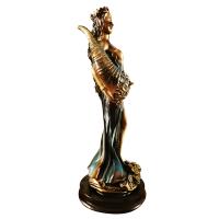 Estatua de Fortuna con los ojos vendados, griega antigua diosa romana de La Fortuna, escultura de suerte azul Vintage, decoraciones de la suerte para el hogar - details 6
