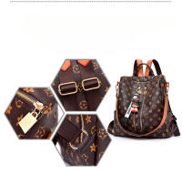Mochila estampada versátil e informal para mujer, bolso de mamá de doble uso, a la moda, con conector para auriculares y gran capacidad - details 0