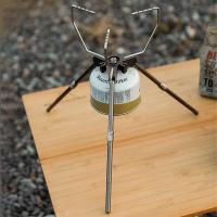 Soporte para acampar al aire libre, marco de estufa portátil y desmontable, altura ajustable, aleación de aluminio, ampliable - details 2
