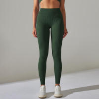 Pantalones deportivos de cintura alta sin costuras para yoga para mujer para hacer ejercicio y correr - details 40