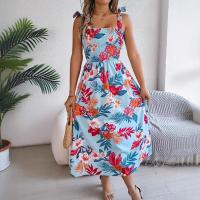 Falda Larga de Playa Cinturón de Tira de Flor de Primavera-Verano Cintura Ajustable Suspender - details 3