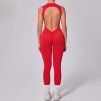 Conjunto de gimnasio de una pieza, ropa de yoga, traje deportivo, pellets Fiess, trajes de entrenamiento elásticos para mujer - details 9