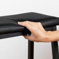 Juego de Taburetes de Bar de Altura de 61 cm Duradero Fácil Montaje Negro EBB01MD01 - details 7