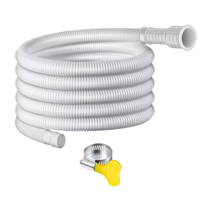 Manguera de drenaje deshumidificador, manguera de drenaje Flexible de 13 pies con adaptador de goma cortable y abrazadera de conexión, reemplazo de manguera - 1