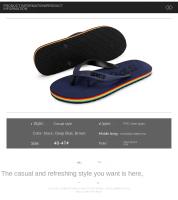 Zapatillas para hombre Moda interior Zapatillas informales de espiga Sandalia transpirable de playa de verano Suela antideslizante de arco iris Tamaño duradero 40-47 - details 2