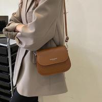 Bolso de hombro con solapa para mujer, bandolera de cuero PU, Estilo Vintage, cuadrado, pequeño - details 3
