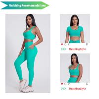 Pantalones de yoga de alto rendimiento, adecuados para mujeres, leggings de yoga transpirables que absorben la humedad, bolsillos laterales, ideales para ropa deportiva - details 0