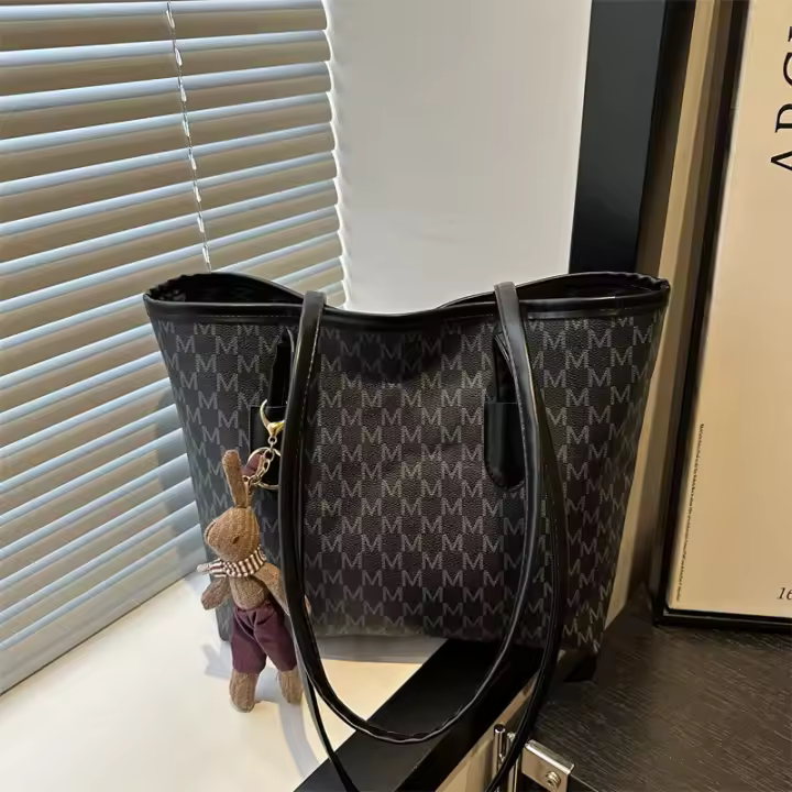 Bolso de mano con estampado de letras para mujer, bolso de hombro Retro, ligero, de lujo, para axila, primavera 2025 - 1