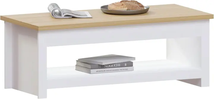 Diseños Arlington-Mesa de café, Madera de ingeniería, Gris, H 40,5 x W 105 x D 47 Cm - 1