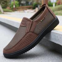Zapatillas Deportivas Ligeras para Hombre Sin Cordones, Transpirables, Adecuadas para Caminar al Aire Libre, Pesca, Parque y Ejercicio Material de Microfibra, Cuero, Suela de Goma - details 4