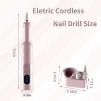 Taladro eléctrico inalámbrico para uñas, máquina de lijado de Gel acrílico, recargable, portátil, profesional - details 3