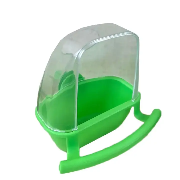 Alimentador de aves duradero de 1 piezas, cuenco de riego transparente para loros, contenedor de comida para pájaros de alta calidad, bien diseñado - 1