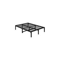 135 x 190 cm Cama Individual Doble de Metal para Adultos Gran Espacio Moderna Lamas Blanco - details 12
