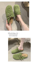 Medias zapatillas baotou retro de suela gruesa para uso exterior de las mujeres, primavera y verano nuevos zapatos de pedal para personas perezosas transpirables y versátiles - details 22