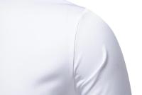 Camisas de manga larga con diseño irregular para hombres, camisas monocromáticas informales, camisas con cuello alto para documentos, fiestas, discotecas, Rh, moda, otoño - details 4