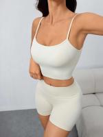 Pantalones cortos deportivos con cintura alta, levantamiento de cadera, Fiess, correr, ciclismo, pantalones cortos de 3 puntos, pantalones cortos de yoga de secado rápido para mujer - details 7