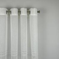 Cortinas de lino poliéster con líneas horizontales en la parte inferior. Con diseño nvas 150x260. Decoración del hogar y la oficina. - details 2