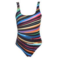 Mujer una pieza traje de baño tamaño grande más grasa gradiente arco iris bar bikini traje de baño - details 6