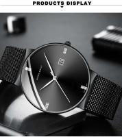 Reloj de Negocios Elegante de Acero Inoxidable Resistente al Agua, Movimiento de Cuarzo, Correa de Cuero Marca Superior - details 8